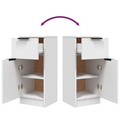 Valkoinen senkki Gombos 30x30x70cm (puinen)