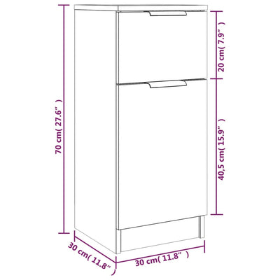 Musta senkit Gombos 30x30x70cm (2 kpl puinen)
