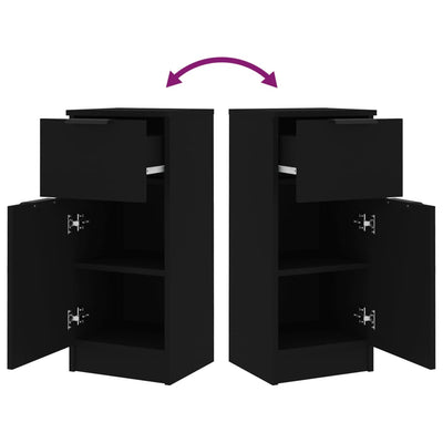Senkit 2 kpl musta 30x30x70 cm tekninen puu