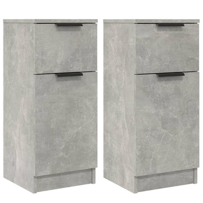 Senkit 2 kpl betoninharmaa 30x30x70 cm tekninen puu