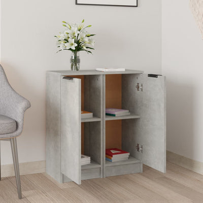 Senkit 2 kpl betoninharmaa 30x30x70 cm tekninen puu