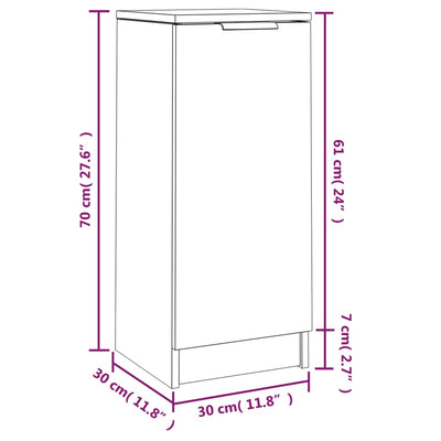 Senkit 2 kpl betoninharmaa 30x30x70 cm tekninen puu