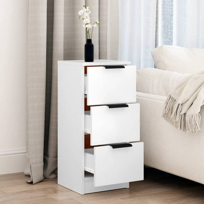 Valkoinen senkki Beygi 30x30x70cm (puinen)