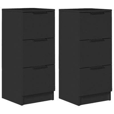Senkit 2 kpl musta 30x30x70 cm tekninen puu