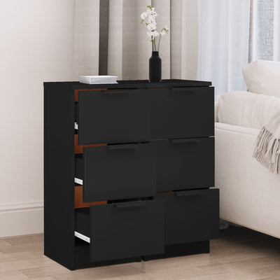 Senkit 2 kpl musta 30x30x70 cm tekninen puu