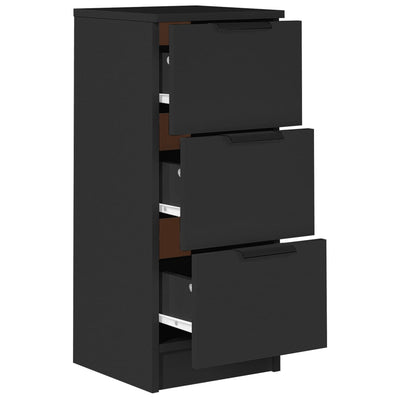 Senkit 2 kpl musta 30x30x70 cm tekninen puu