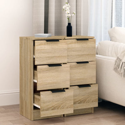 Senkit 2 kpl Sonoma-tammi 30x30x70 cm tekninen puu