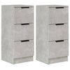 Senkit 2 kpl betoninharmaa 30x30x70 cm tekninen puu