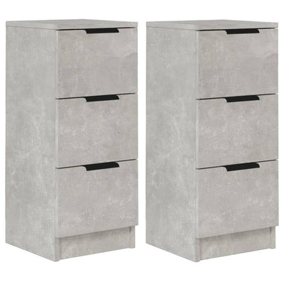 Senkit 2 kpl betoninharmaa 30x30x70 cm tekninen puu