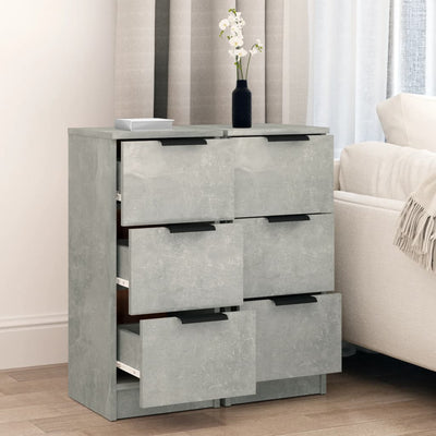 Senkit 2 kpl betoninharmaa 30x30x70 cm tekninen puu
