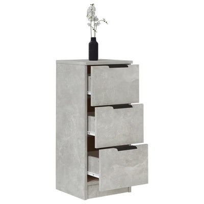 Senkit 2 kpl betoninharmaa 30x30x70 cm tekninen puu