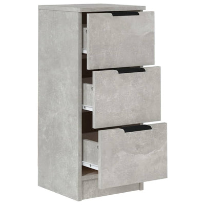 Senkit 2 kpl betoninharmaa 30x30x70 cm tekninen puu