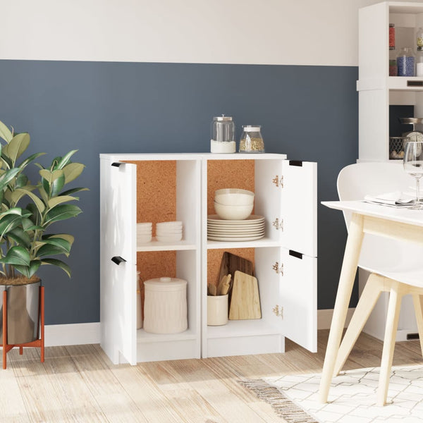 Valkoinen senkit Aftimia 30x30x70cm (2 kpl, puinen)