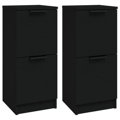 Senkit 2 kpl musta 30x30x70 cm tekninen puu