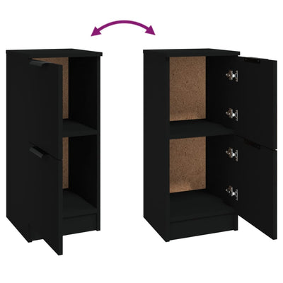Senkit 2 kpl musta 30x30x70 cm tekninen puu