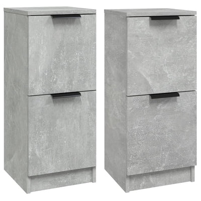 Senkit 2 kpl betoninharmaa 30x30x70 cm tekninen puu