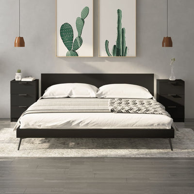 Musta yöpöydät Panfilimon 40x36x65cm (2 kpl)