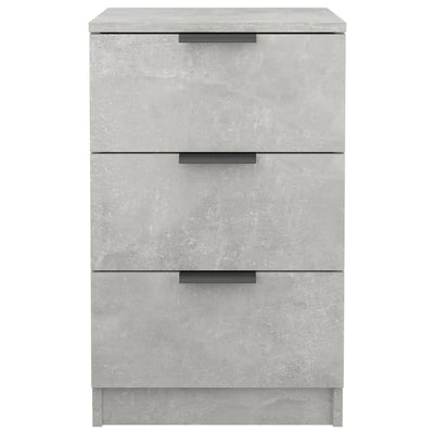 Yöpöydät 2 kpl betoninharmaa 40x36x65 cm