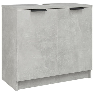 Kylpyhuoneen kaappi betoninharmaa 64,5x33,5x59 cm tekninen puu
