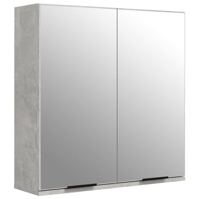 Kylpyhuoneen LED peilikaappi betoninharmaa 64x20x67 cm