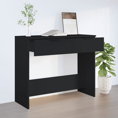 Konsolipöytä musta 90x36x75 cm tekninen puu