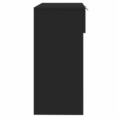 Konsolipöytä musta 90x36x75 cm tekninen puu