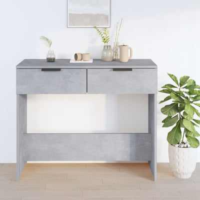Konsolipöytä betoninharmaa 90x36x75 cm tekninen puu