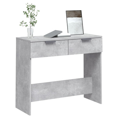 Konsolipöytä betoninharmaa 90x36x75 cm tekninen puu
