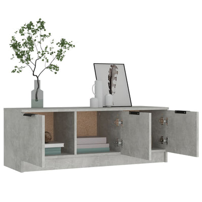 TV-taso betoninharmaa 102x35x36,5 cm tekninen puu