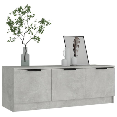 TV-taso betoninharmaa 102x35x36,5 cm tekninen puu