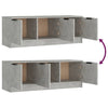 TV-taso betoninharmaa 102x35x36,5 cm tekninen puu