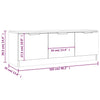 TV-taso betoninharmaa 102x35x36,5 cm tekninen puu
