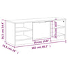 TV-taso Sonoma-tammi 102x35,5x36,5 cm tekninen puu