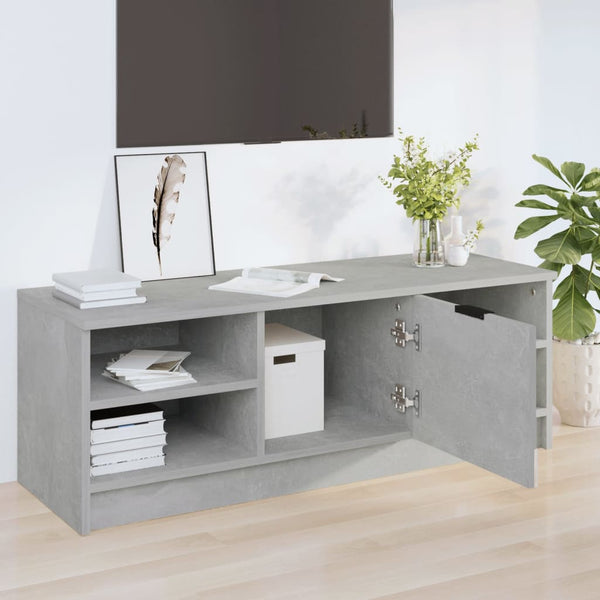 TV-taso betoninharmaa 102x35,5x36,5 cm tekninen puu