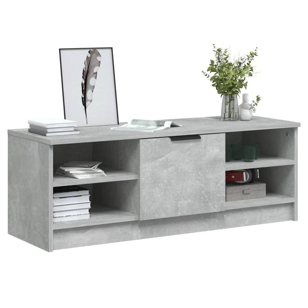 TV-taso betoninharmaa 102x35,5x36,5 cm tekninen puu