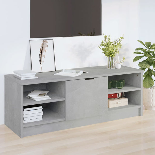 TV-taso betoninharmaa 102x35,5x36,5 cm tekninen puu