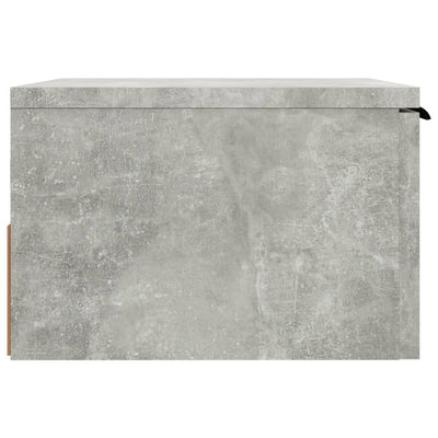 Seinäkiinnitettävät yöpöydät 2 kpl betoninharmaa 34x30x20 cm