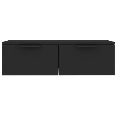 Seinäkaappi musta 68x30x20 cm tekninen puu