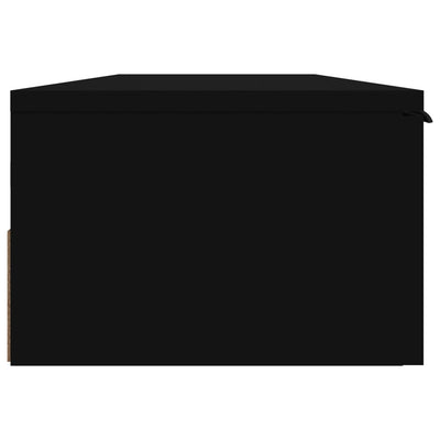 Seinäkaappi musta 102x30x20 cm tekninen puu