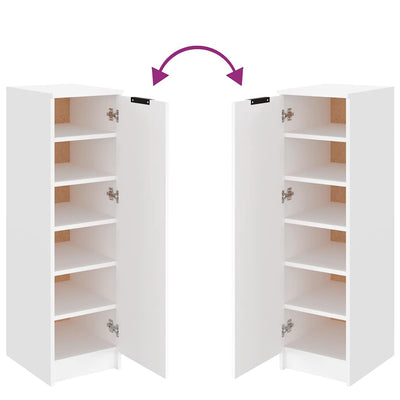 Valkoinen kenkäkaappi Luder 30x35x100cm (puinen)