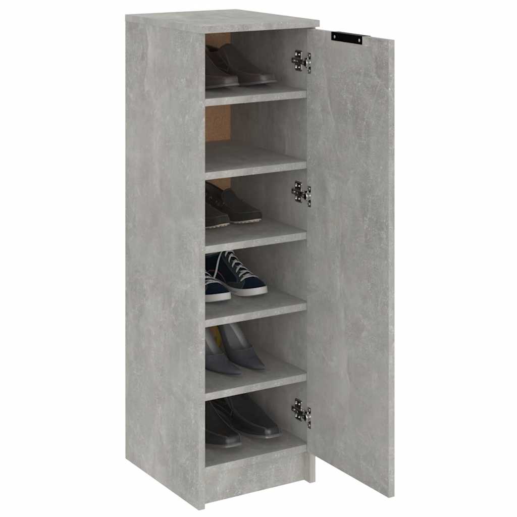 Betoninharmaa kenkäkaappi Luder 30x35x100cm (puinen)