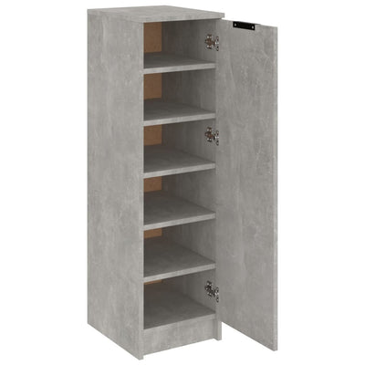 Kenkäkaappi betoninharmaa 30x35x100 cm tekninen puu