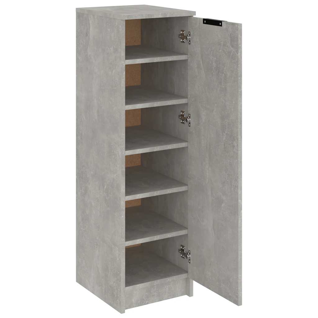 Betoninharmaa kenkäkaappi Luder 30x35x100cm (puinen)