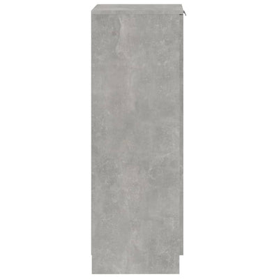 Kenkäkaappi betoninharmaa 30x35x100 cm tekninen puu
