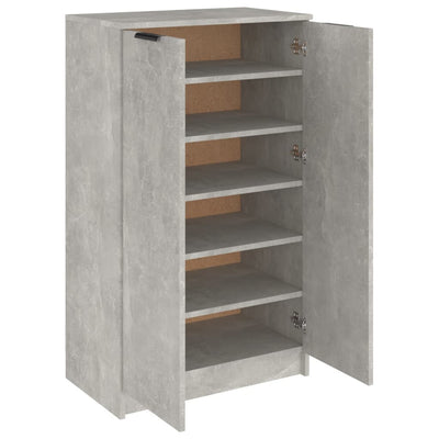 Kenkäkaappi betoninharmaa 59x35x100cm tekninen puu