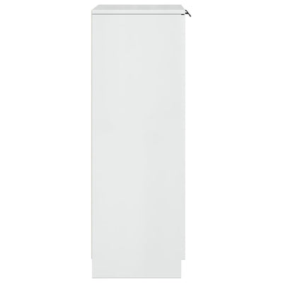 Valkoinen kenkäkaappi Meala 59x35x100cm (korkeakiilto, puinen)