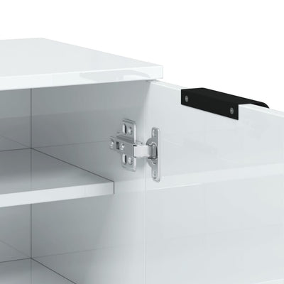 Valkoinen kenkäkaappi Meala 59x35x100cm (korkeakiilto, puinen)