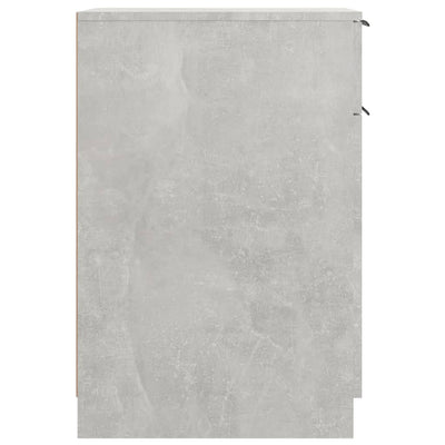 Pöytäkaappi betoninharmaa 33,5x50x75 cm tekninen puu