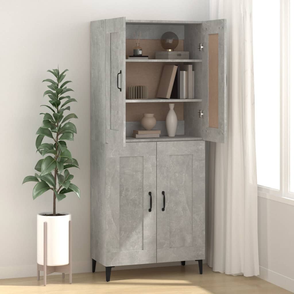 Betoninharmaa senkki Bota 69,5x34x90cm (puinen)