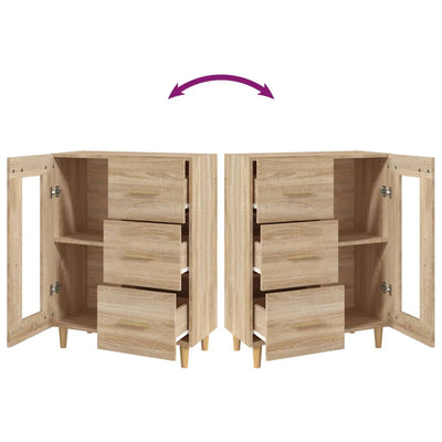 Senkki Sonoma-tammi 69,5x34x90 cm tekninen puu